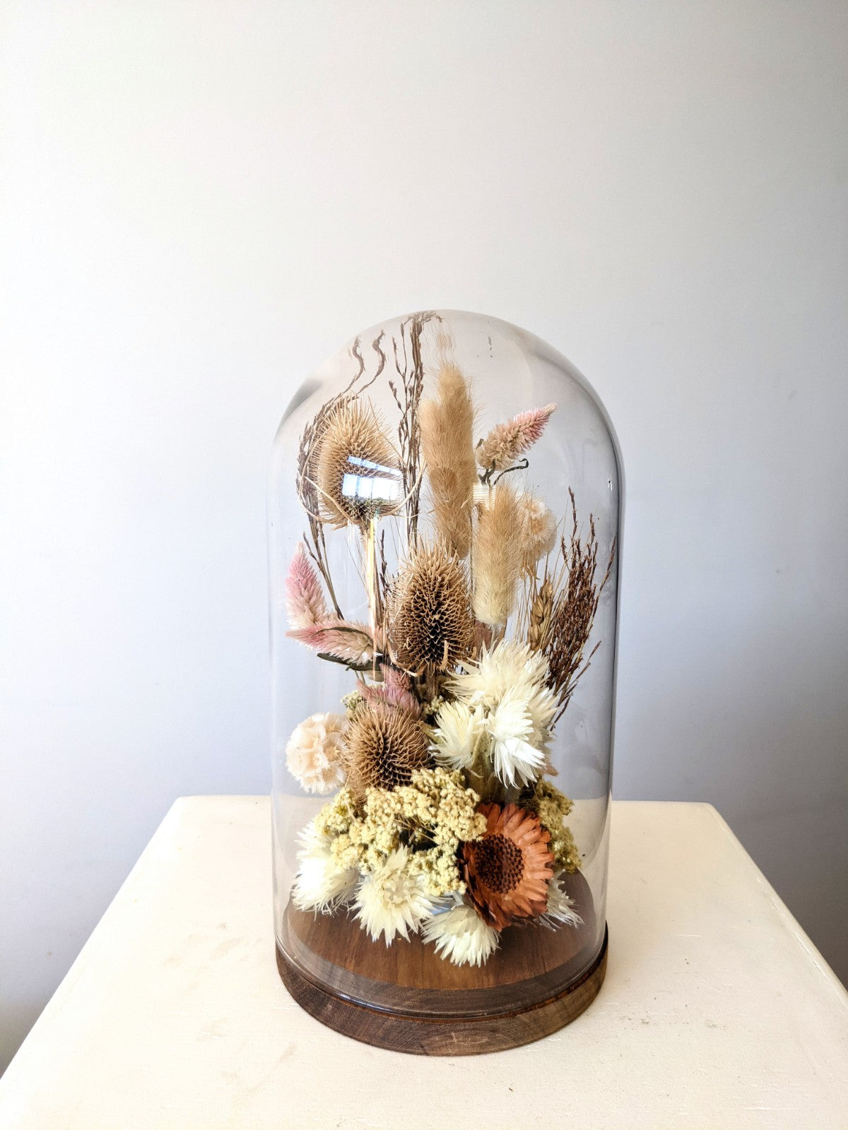 Everlasting Large Flower Bell Jar