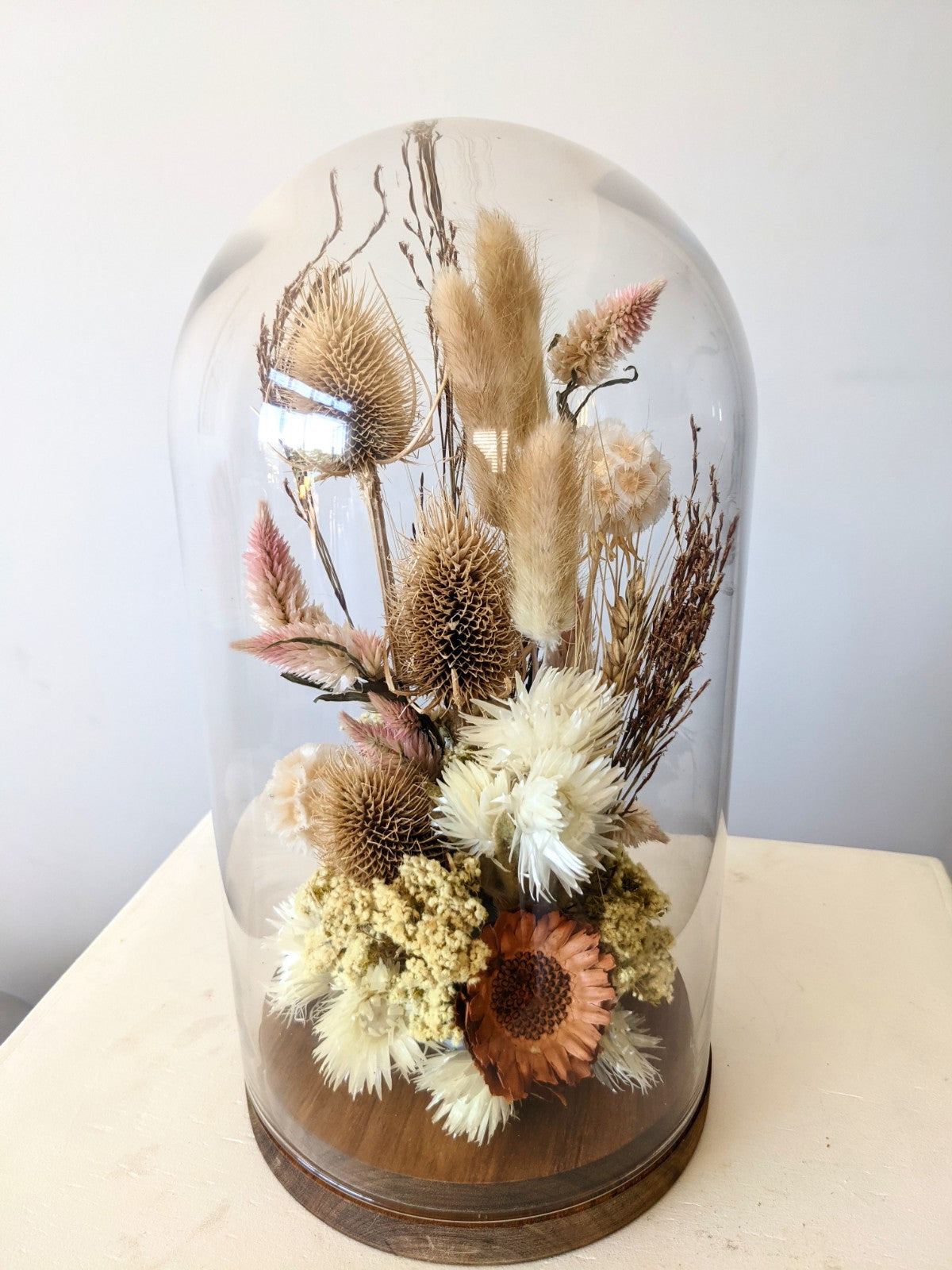 Everlasting Large Flower Bell Jar